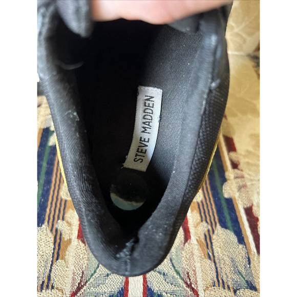 Steve Madden Boomer Snakeskin Black Multi Rare Platform Sneakers Women 8… - Picture 6 of 8